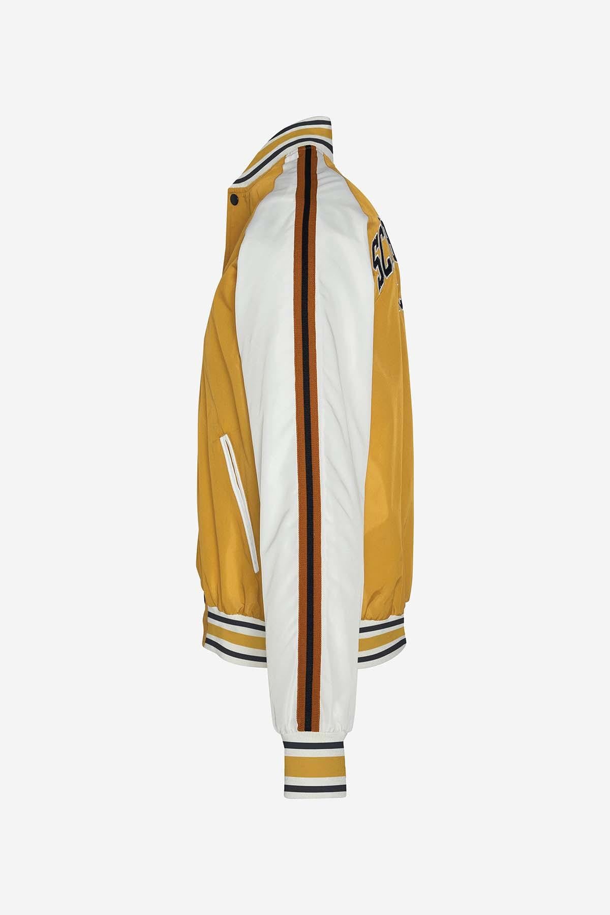 Yellow nylon varsity jacket - Image n°4