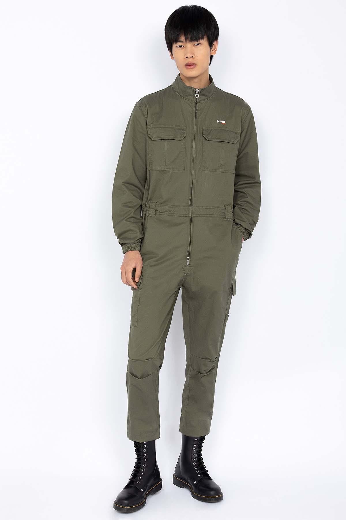 Khaki aviator jumpsuit - Image n°2