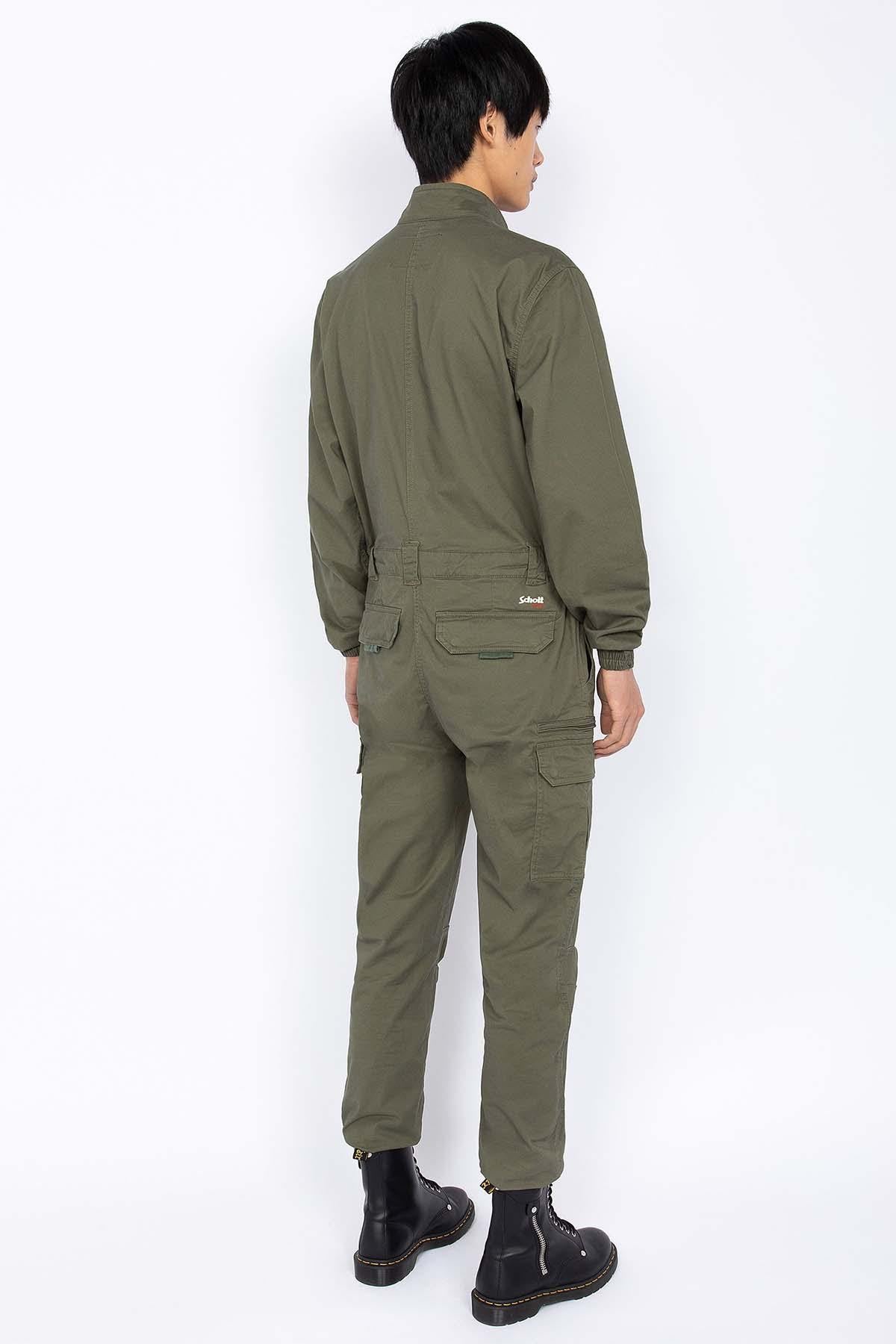 Khaki aviator jumpsuit - Image n°4