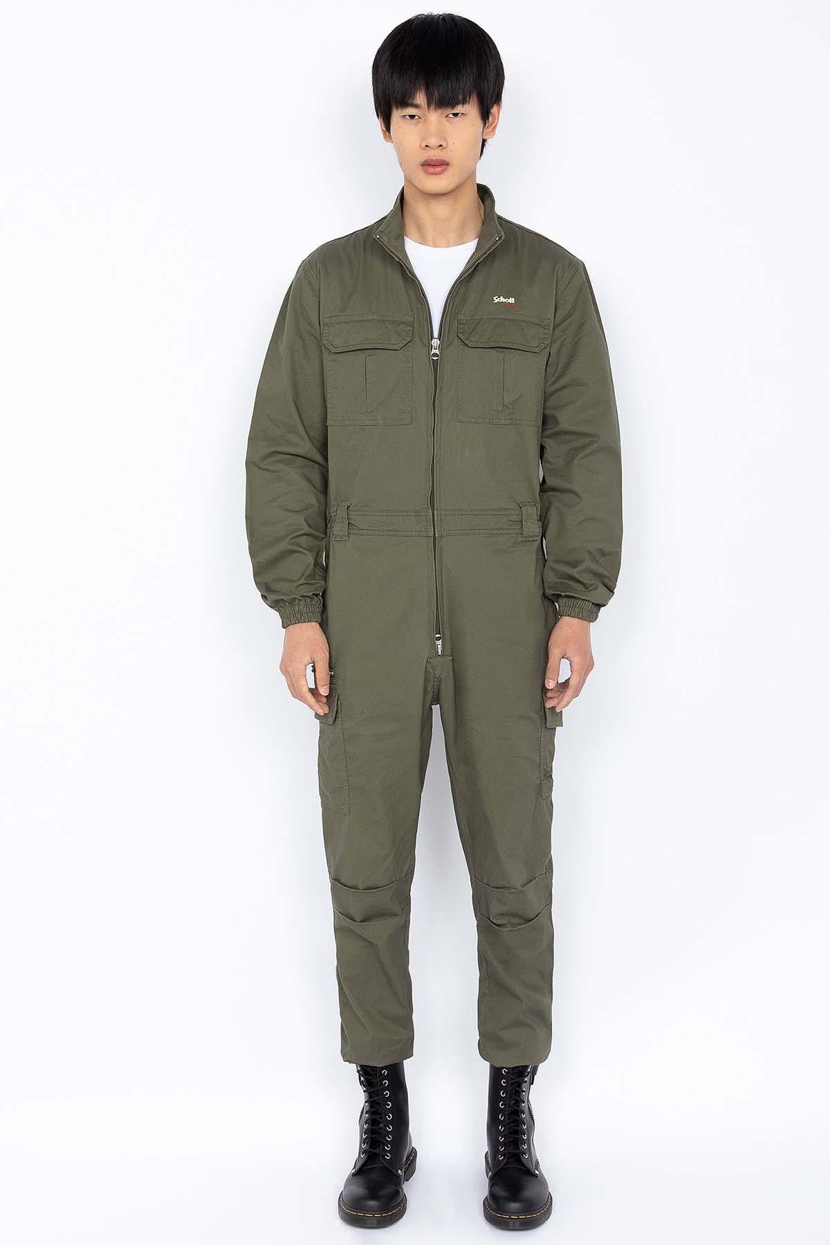 Khaki aviator jumpsuit - Image n°5