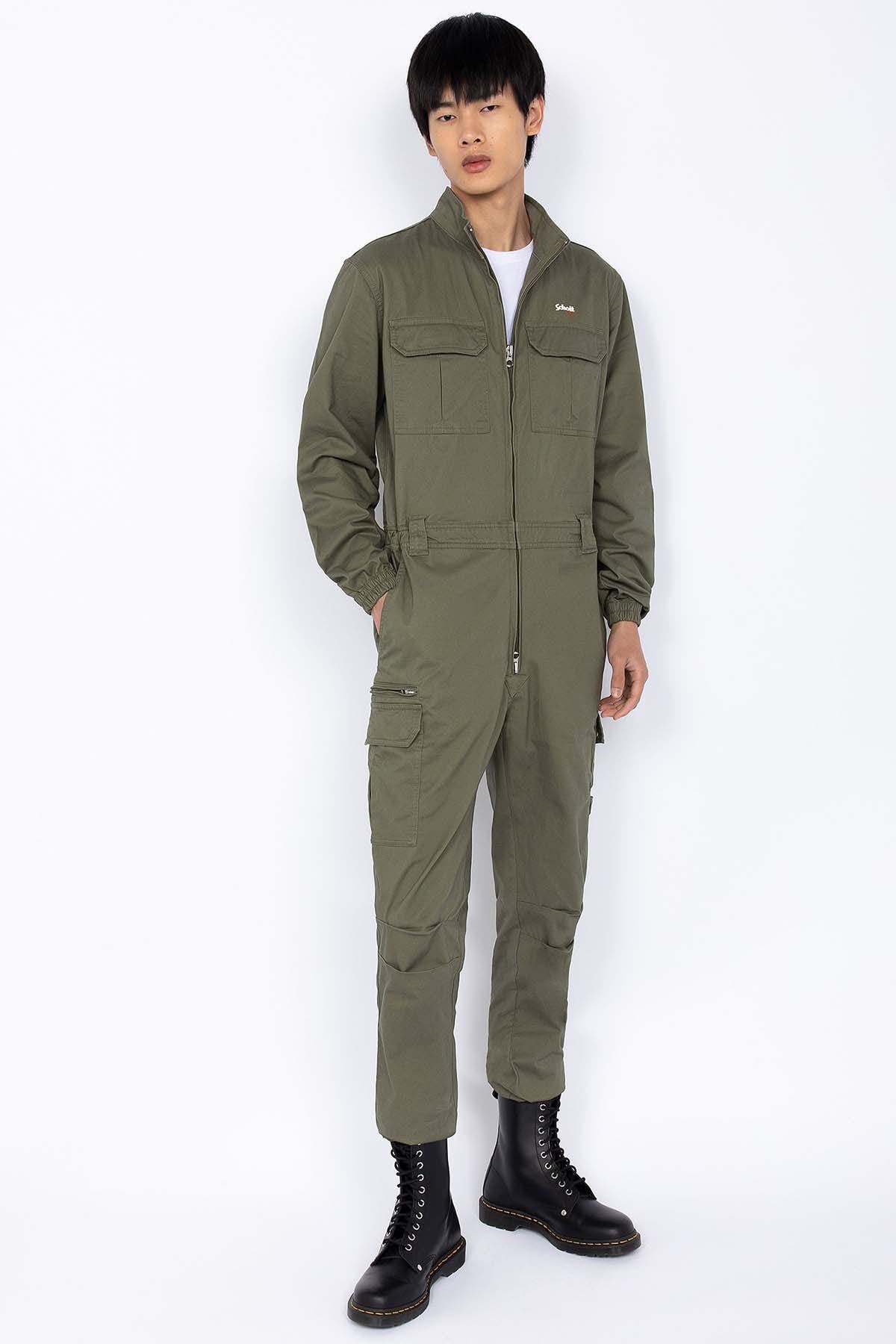 Khaki aviator jumpsuit - Image n°1