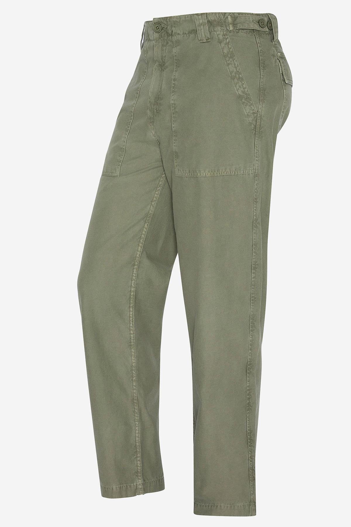 Light khaki cotton pants - Image n°1