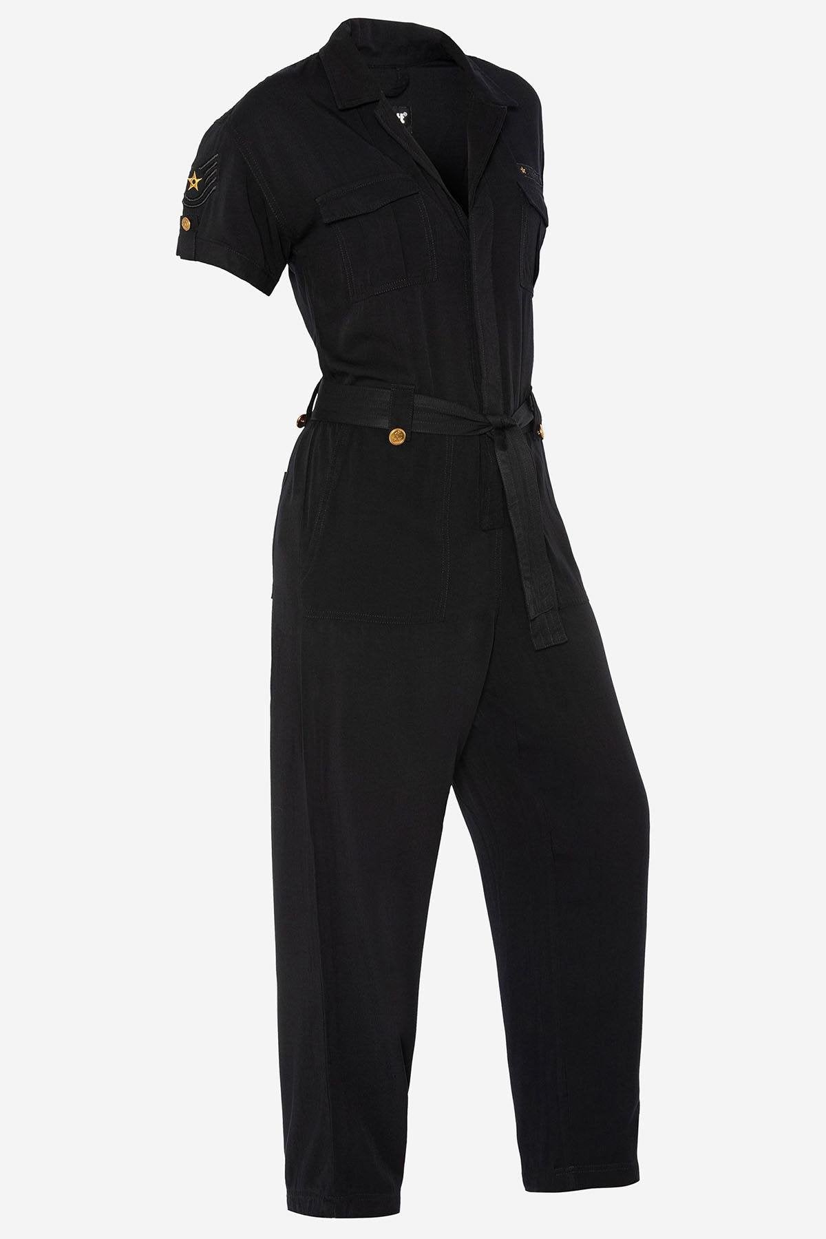 Women's black jumpsuit - Image n°4