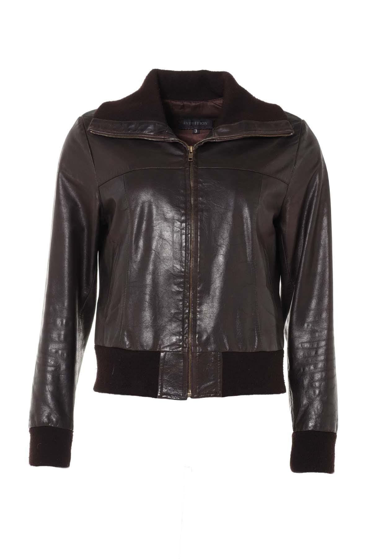 Women's brown buffalo jacket - Image n°1