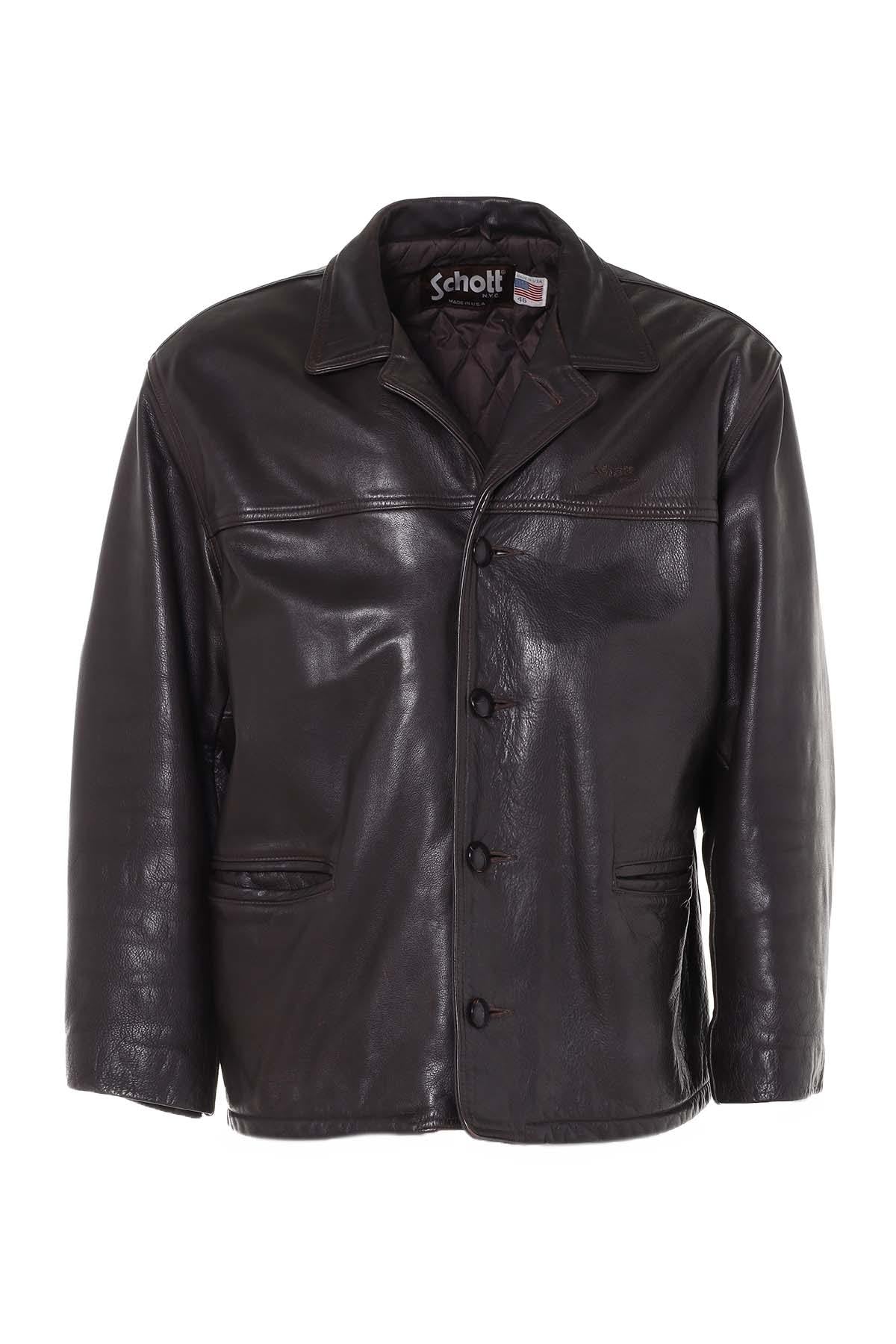 US cowhide leather coat - Image n°1