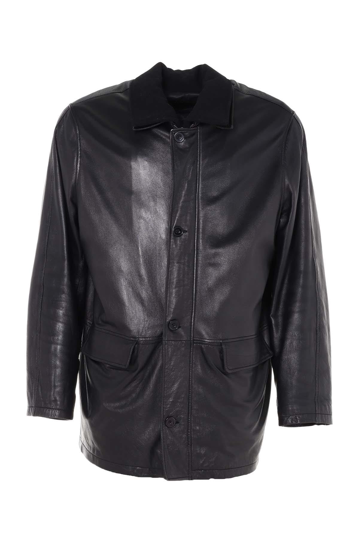 Black lambskin coat - Image n°1