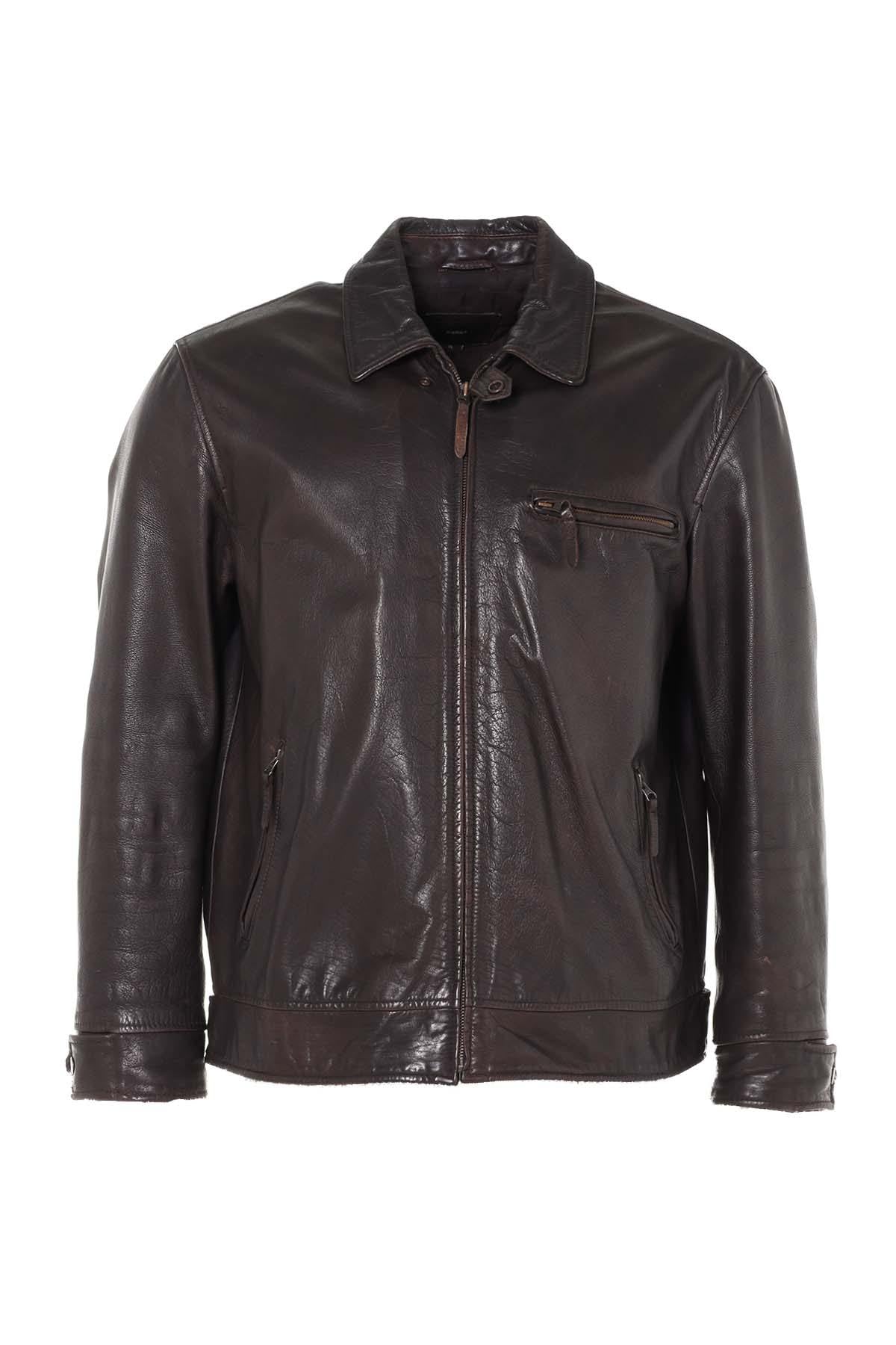 Distressed cowhide leather jacket - Image n°1