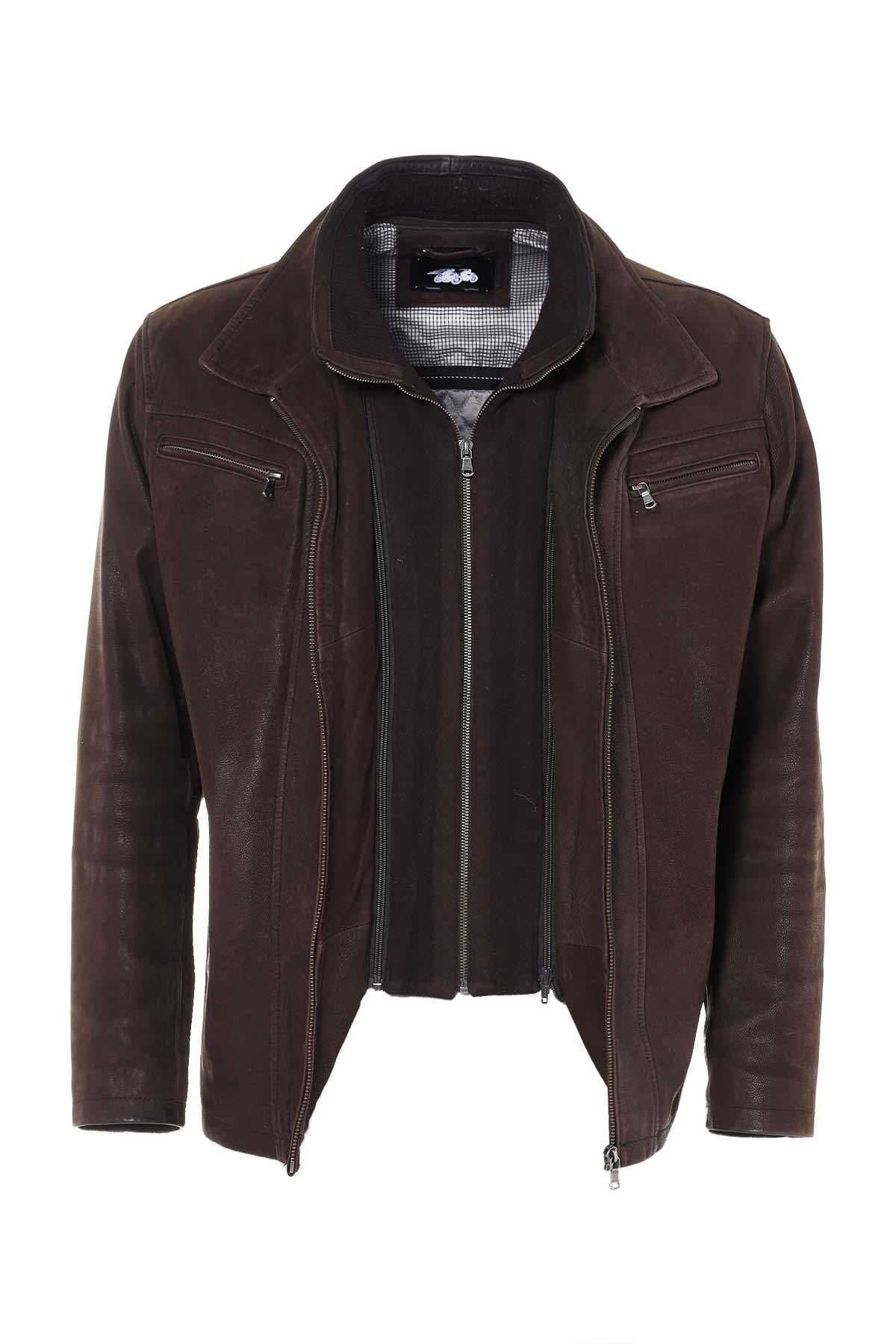 Mid-length nubuck jacket for Men - Image n°2