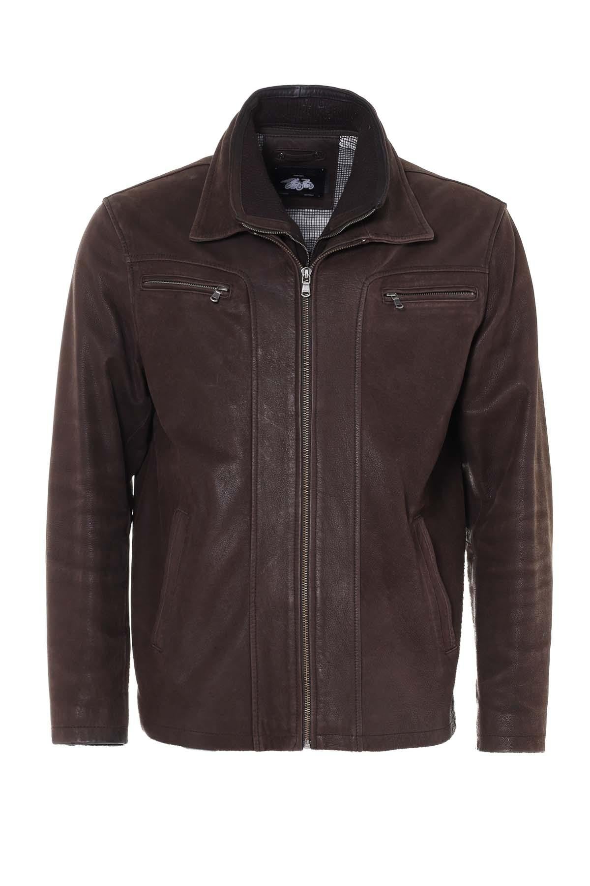 Mid-length nubuck jacket for Men - Image n°1