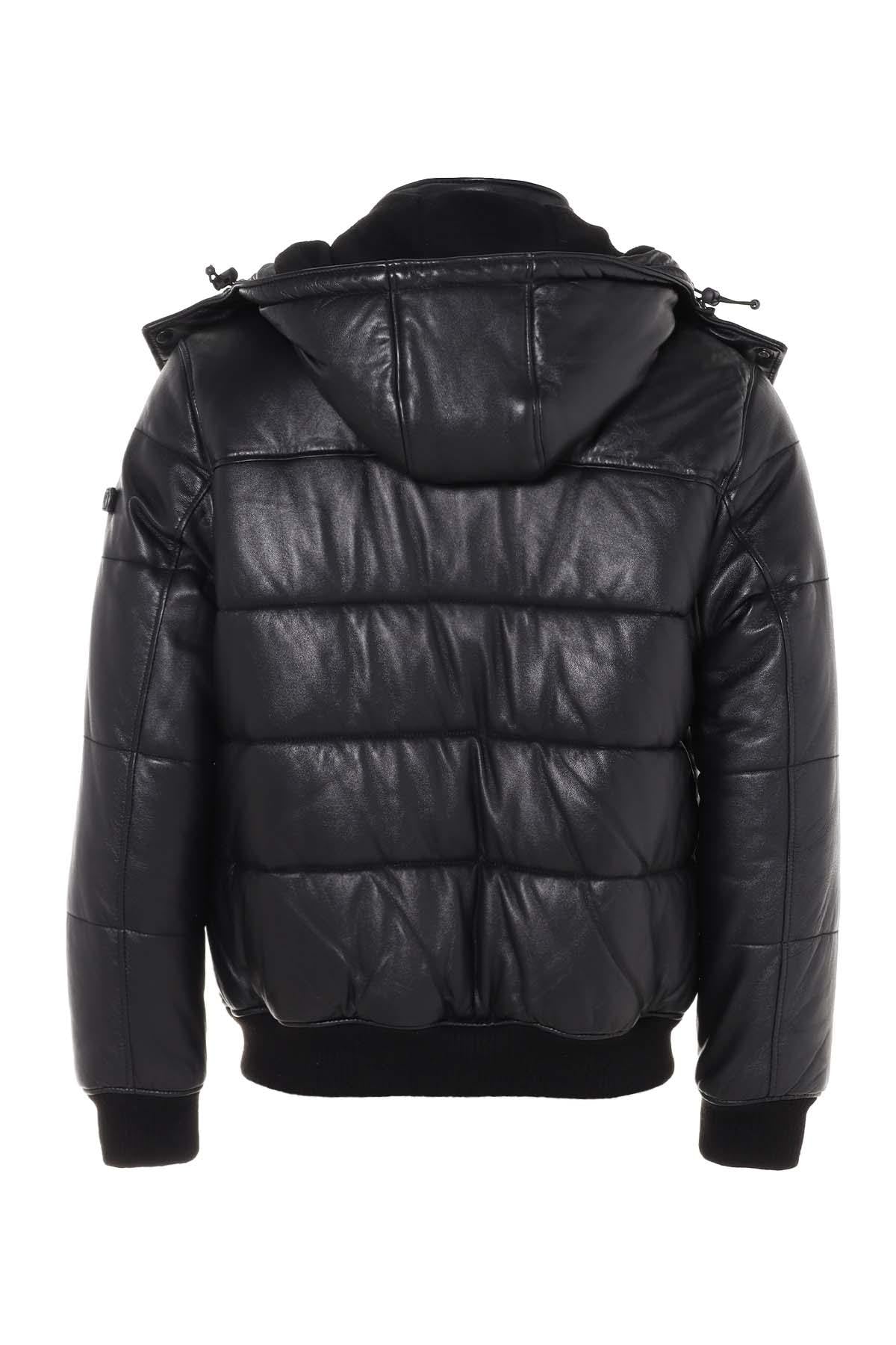  Schott leather down jacket - Image n°3