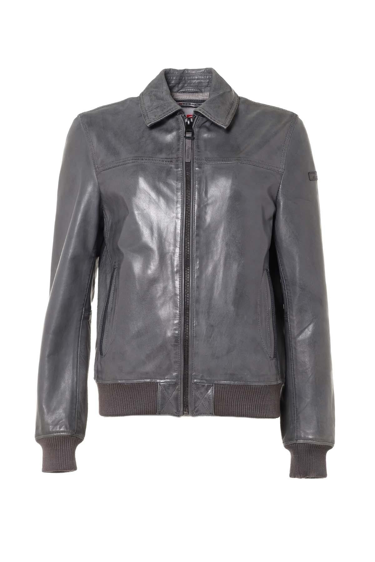 Men's Aviator Style Jacket Gray Blue - Image n°1