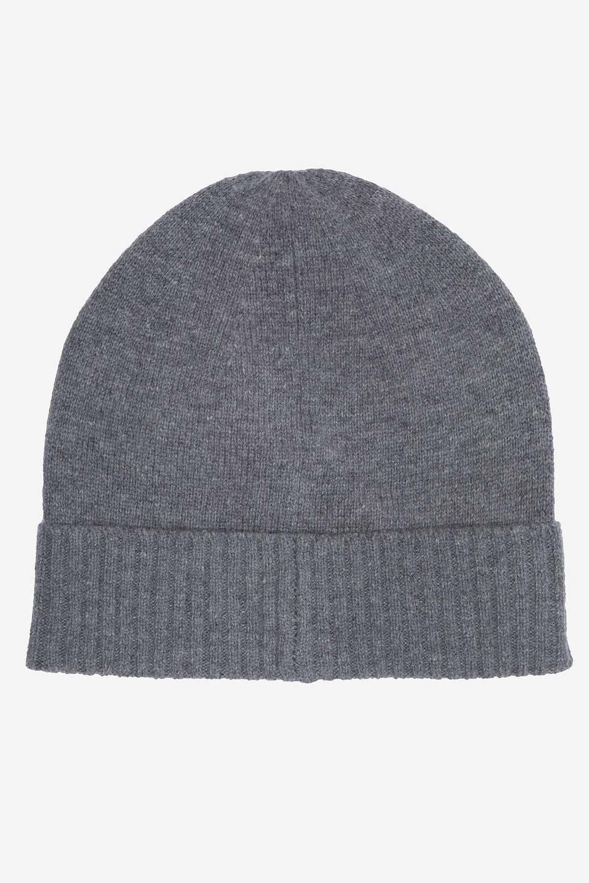 Simple gray beanie with logo - Image n°4