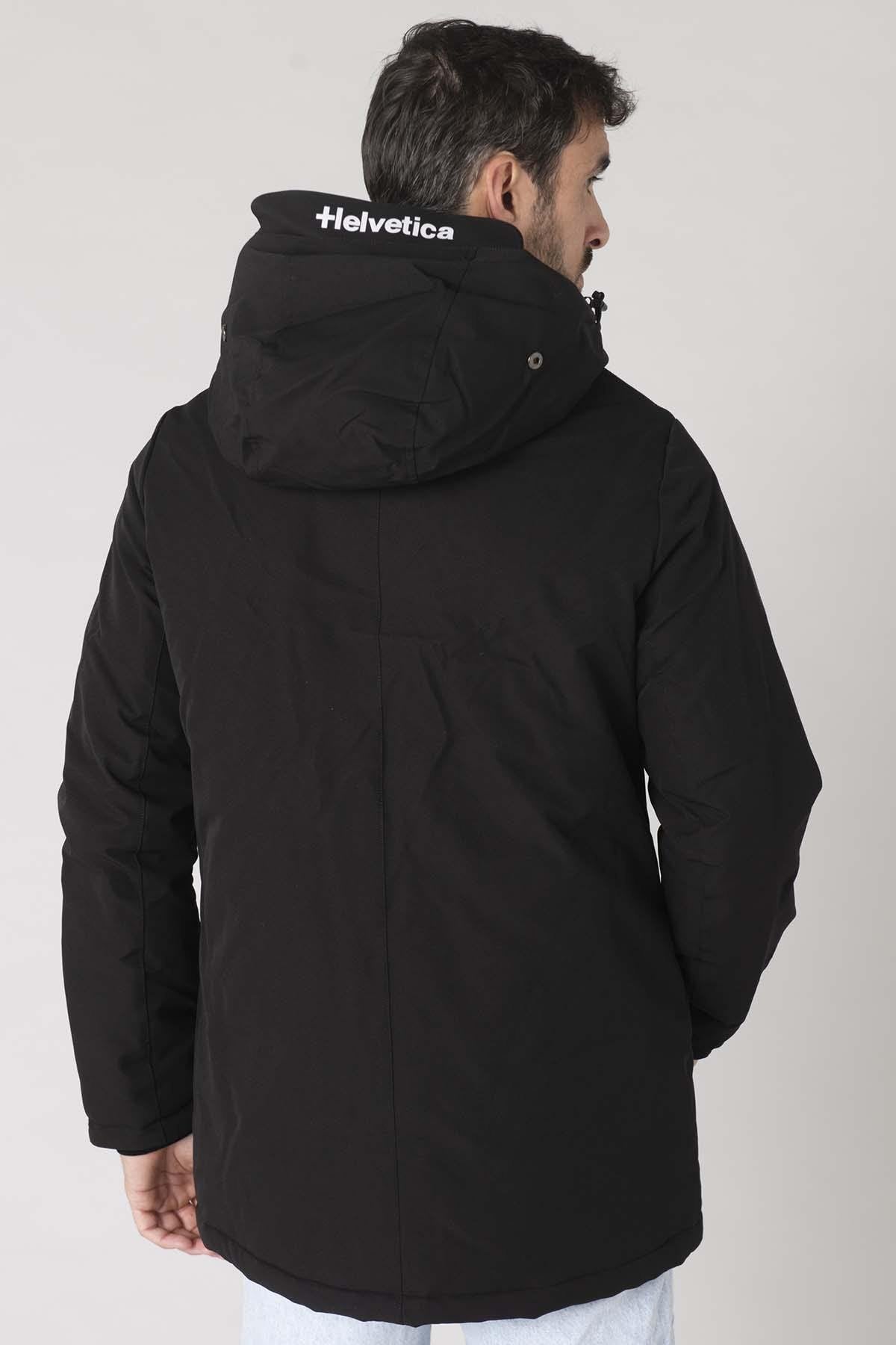 Men's black padded parka - Image n°5