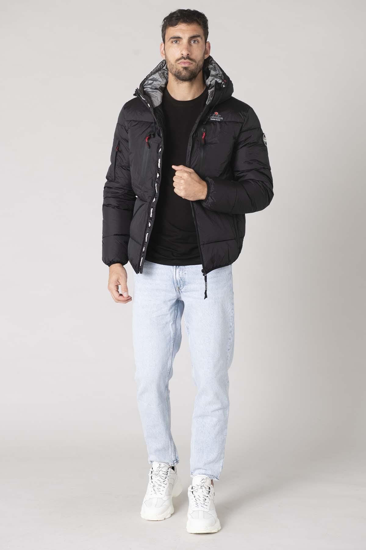 Black technical down jacket - Image n°5