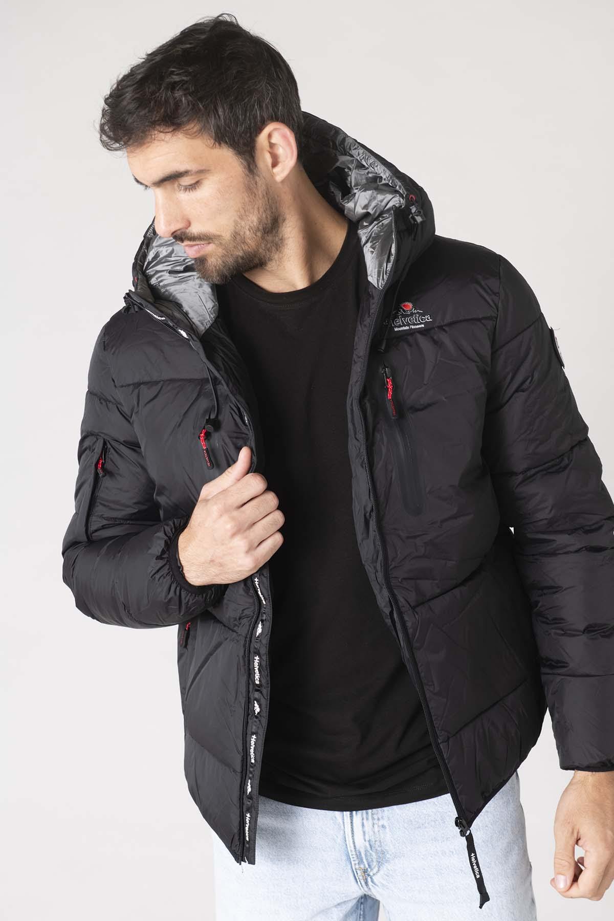 Black technical down jacket - Image n°7