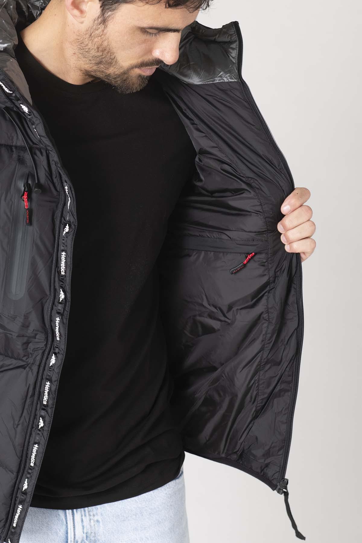 Black technical down jacket - Image n°6