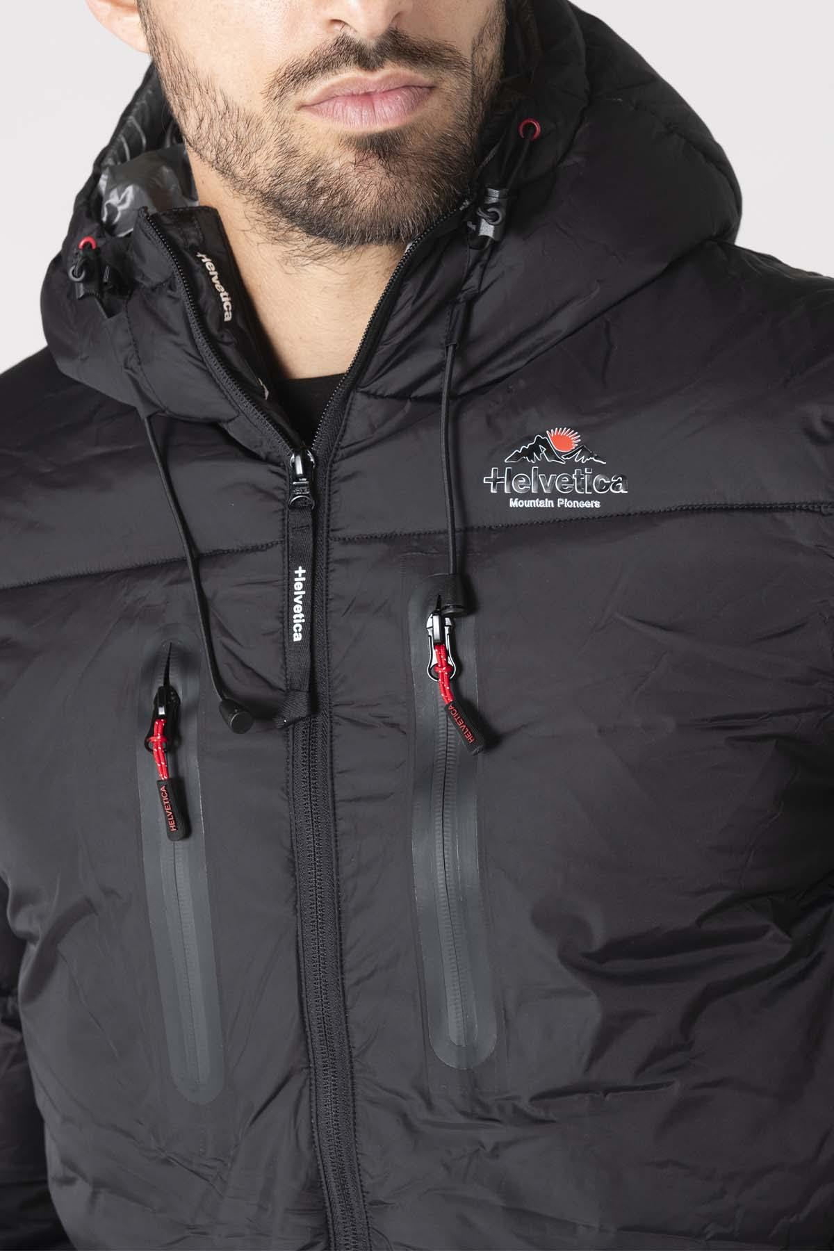 Black technical down jacket - Image n°4