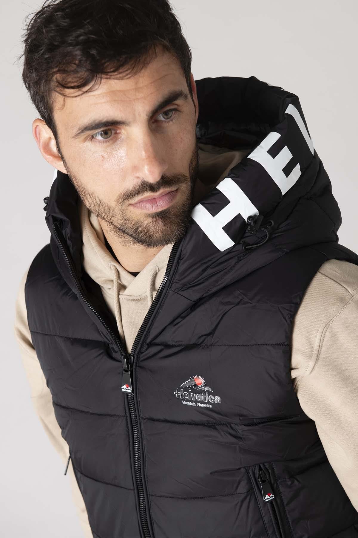 Black sleeveless sportswear down jacket - Image n°3