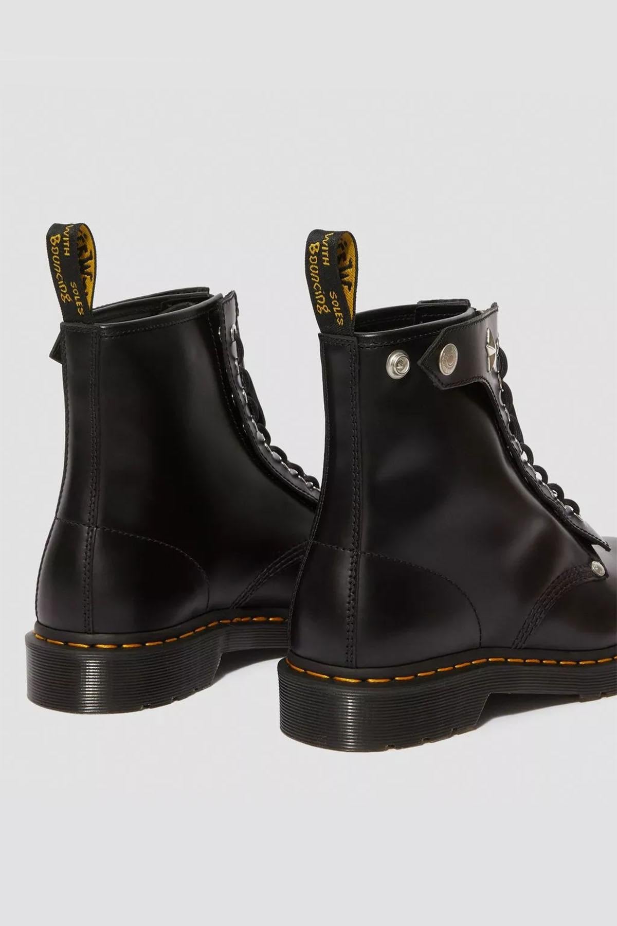 Schott NYC x Dr Martens rock style leather boots - Image n°5