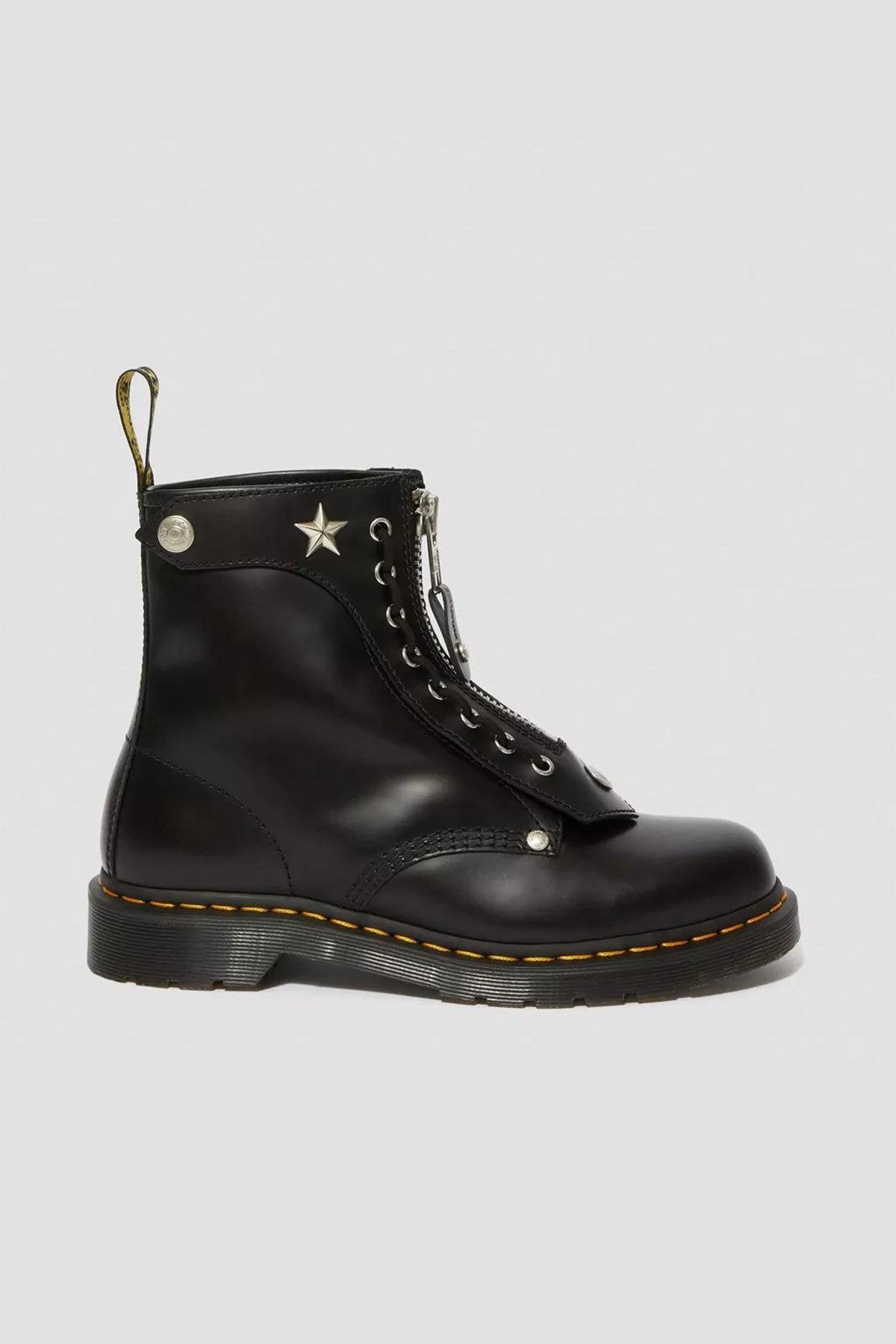 Schott NYC x Dr Martens rock style leather boots - Image n°1