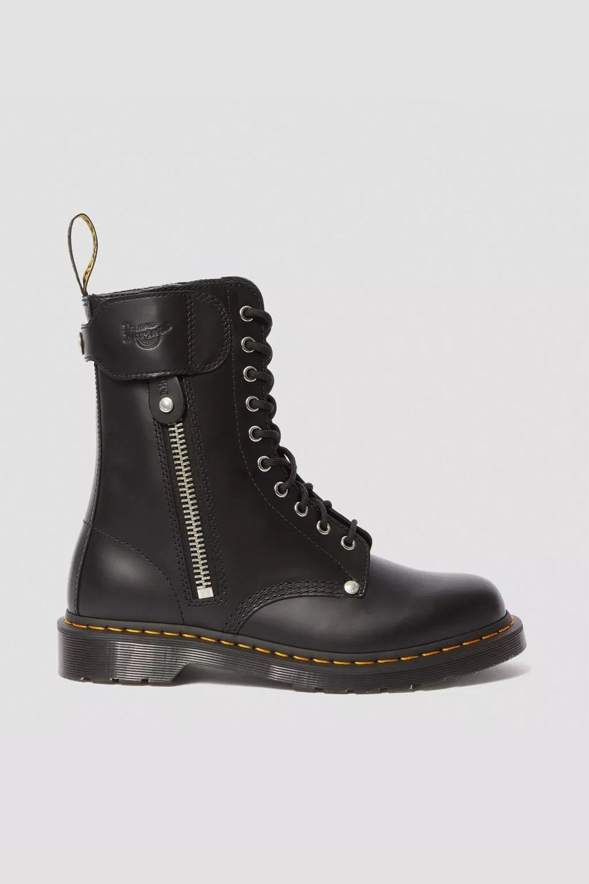 Schott NYC x Dr Martens rock style leather boots - Image n°4