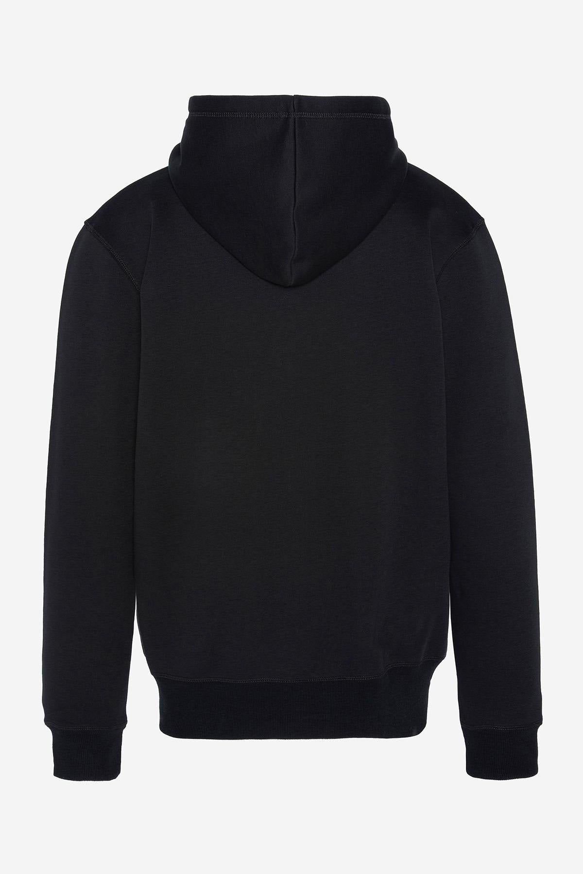 Black casual zipped sweatshirt for men - Image n°3