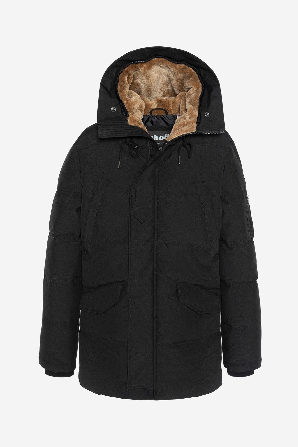 Black parka with removable hood - Image n°4