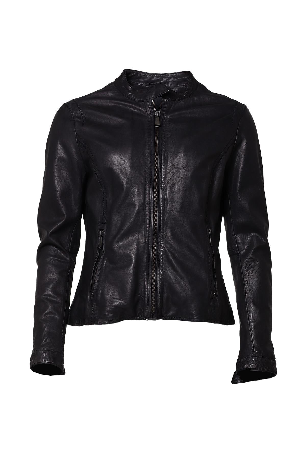 Women's fitted lambskin jacket - Image n°1