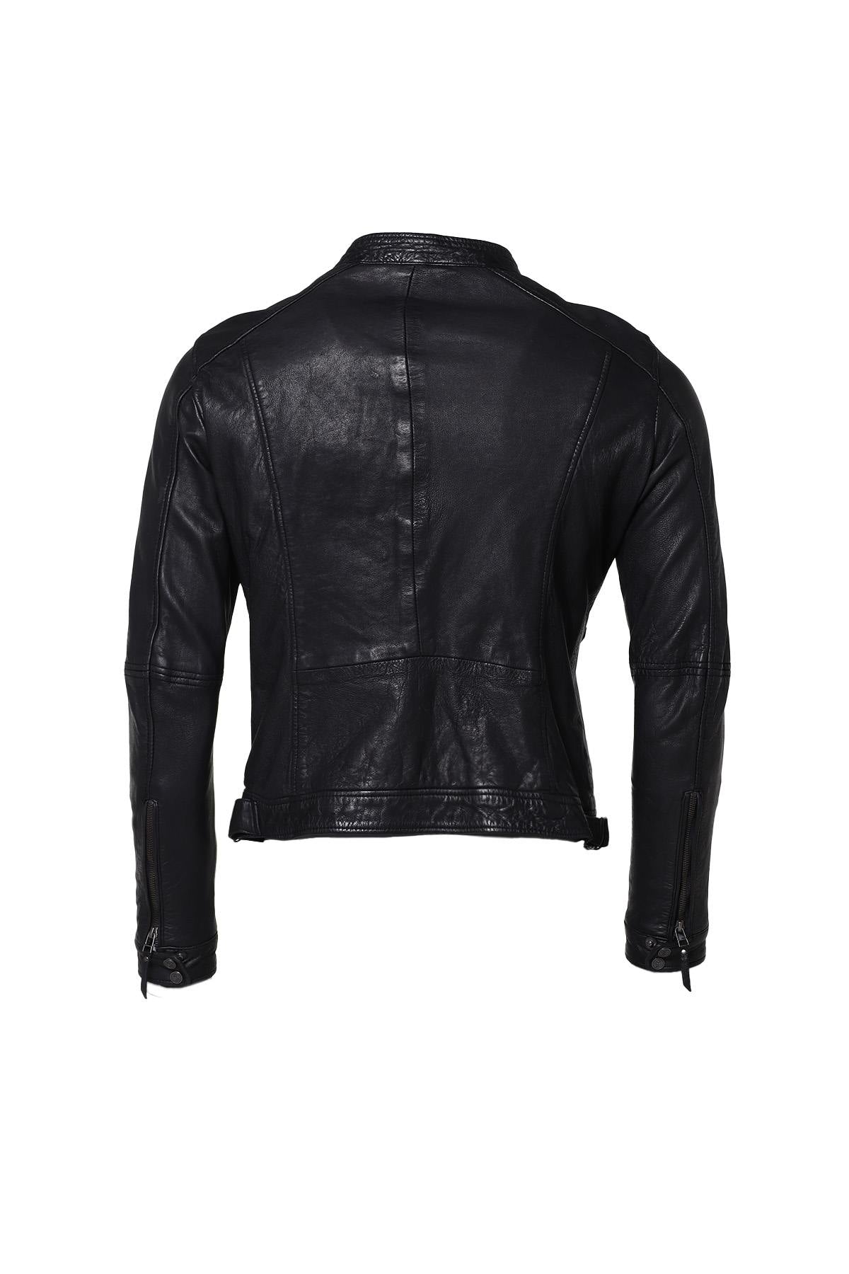 Skinny fit leather jacket for Men - Image n°3