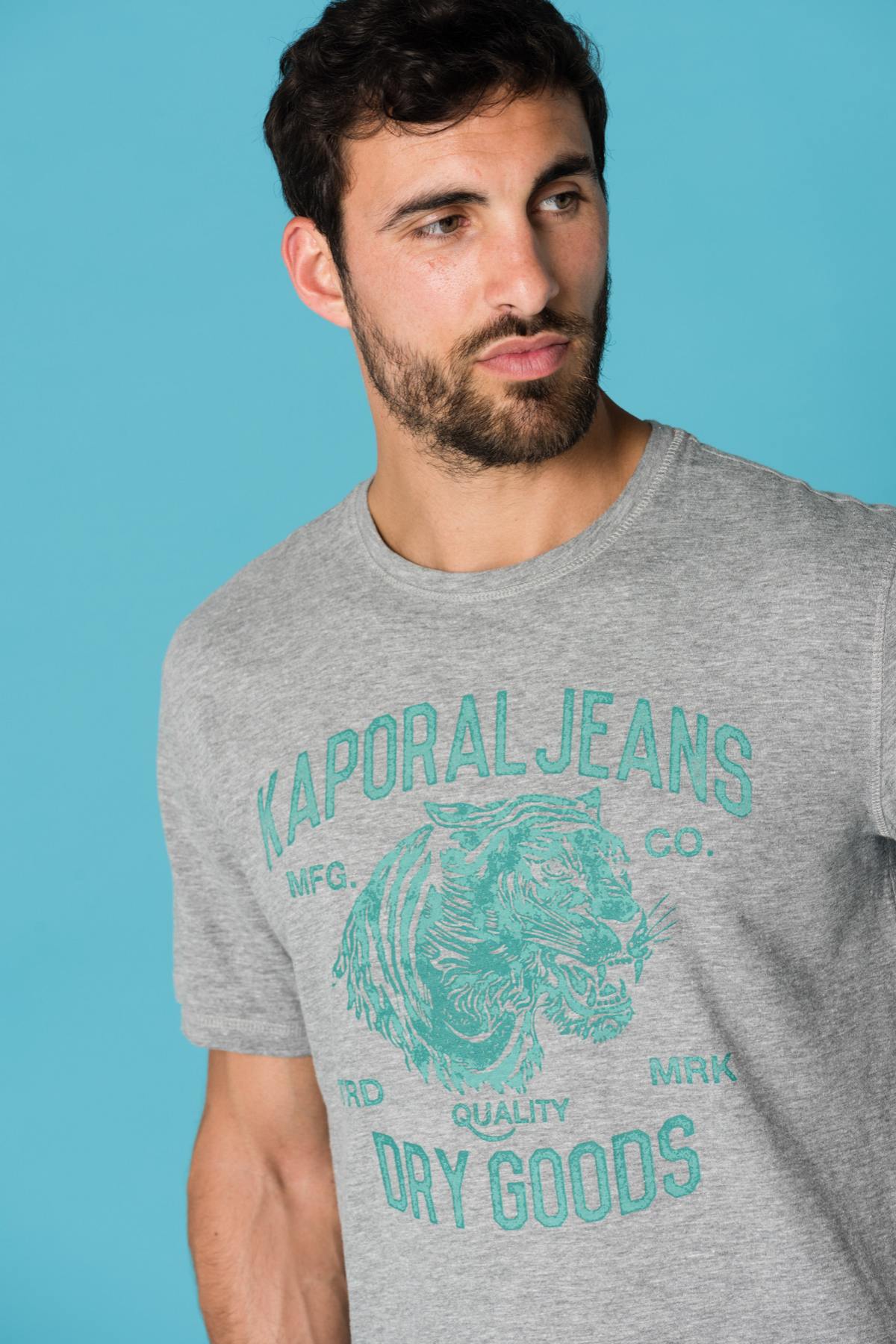 Gray tiger head print t-shirt - Image n°4