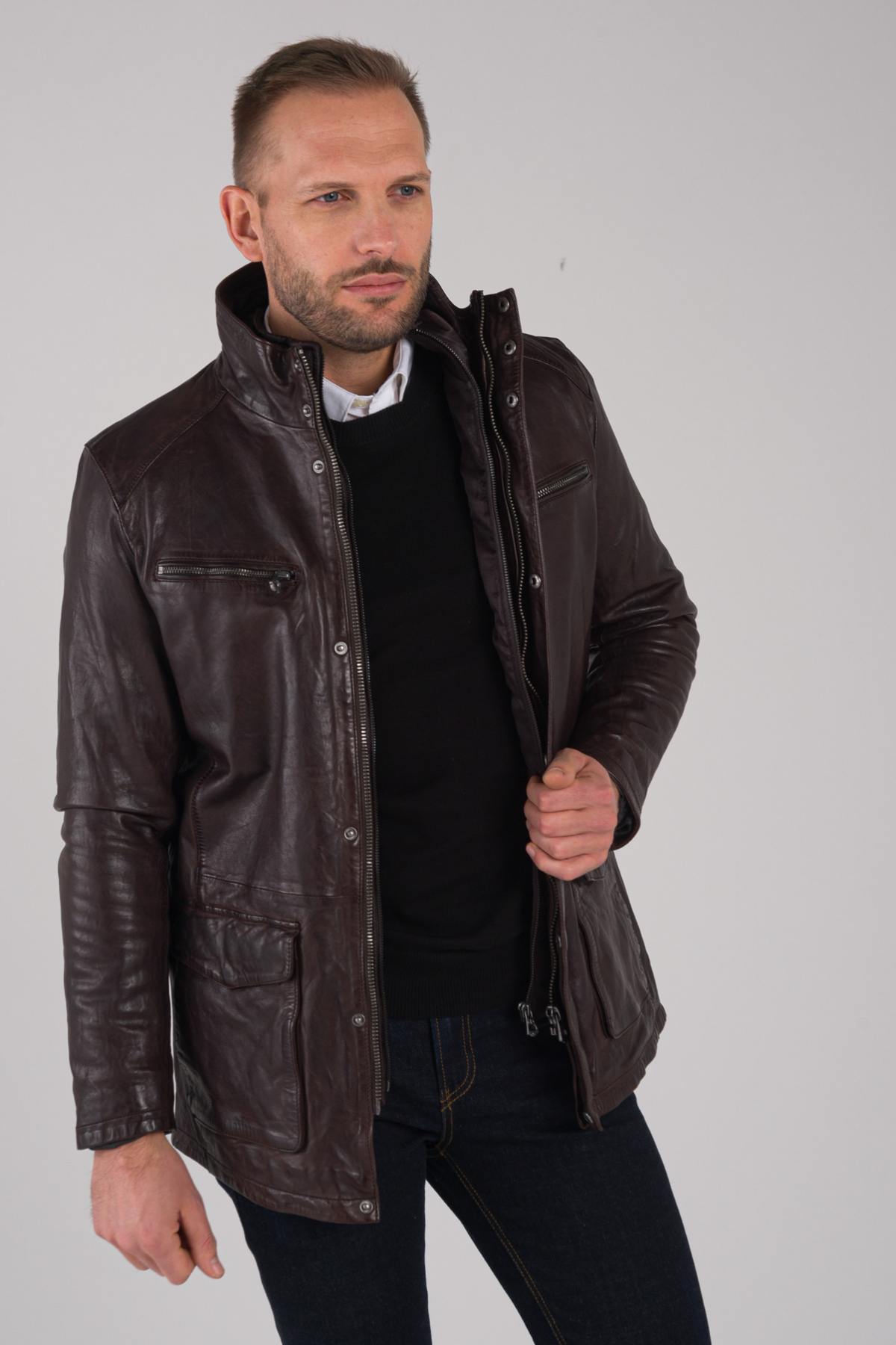 Daytona Men's Leather Jacket Classic and elegant - Image n°5