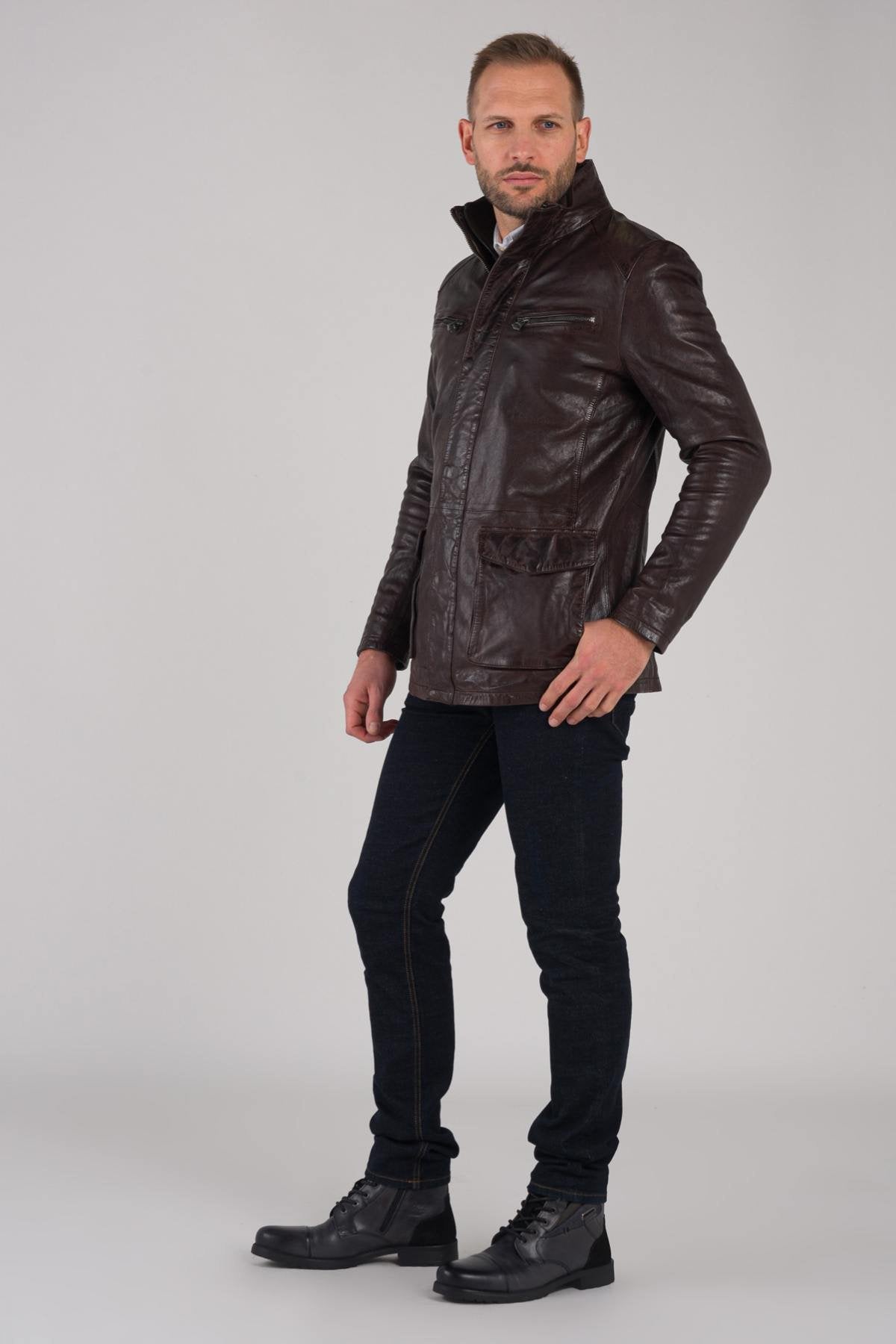 Daytona Men's Leather Jacket Classic and elegant - Image n°9